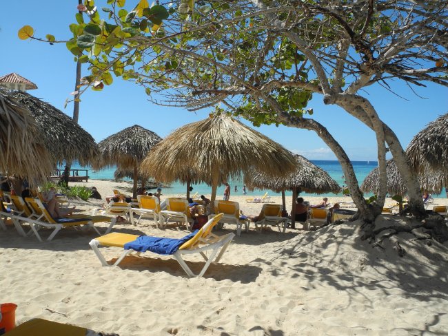 Sonnenschirme mit Strohdach - Hotel Iberostar Hacienda Dominicus - Bayahibe Sonnenschirme mit Strohdach