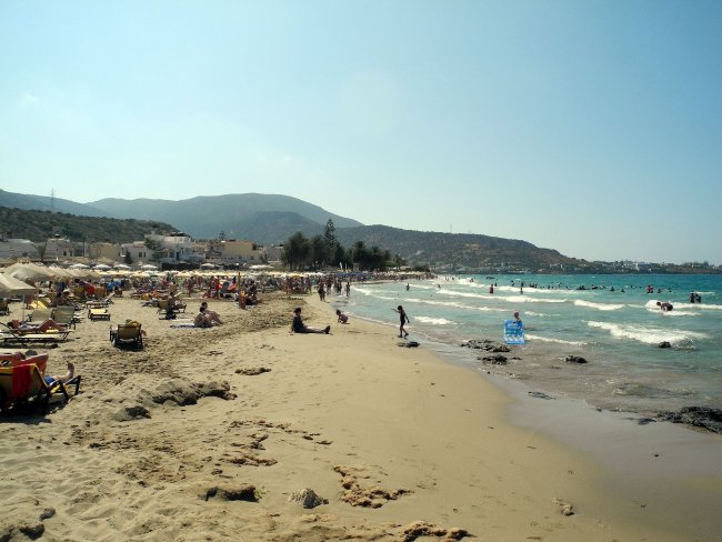 Sandstrand beim Hotel - Sentido Anthoussa Resort & Spa - Stalis Sandstrand beim Hotel